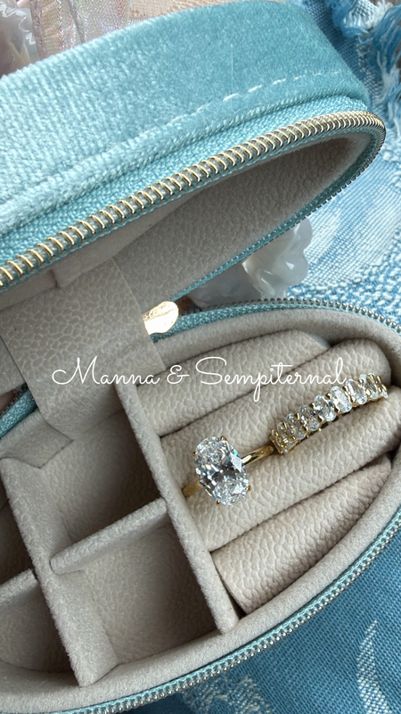 【Double 11】Manna Sempiternal Super Sparkling Haileybierber Sterling Silver Diamond Ring Set 【Double 11】Manna Sempiternal Super Sparkling Haileybierber Sterling Silver Diamond Ring Set