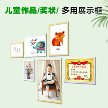 A4 Magnetic sticker bulletin board Public information Showcase Self-adhesive Wall Stickup A3 Frame Children Photo frame Framed Wall-mounted Wall Improvised Kindergarten Painting Fine Art Work Award-Shaped Display Frame on Wall