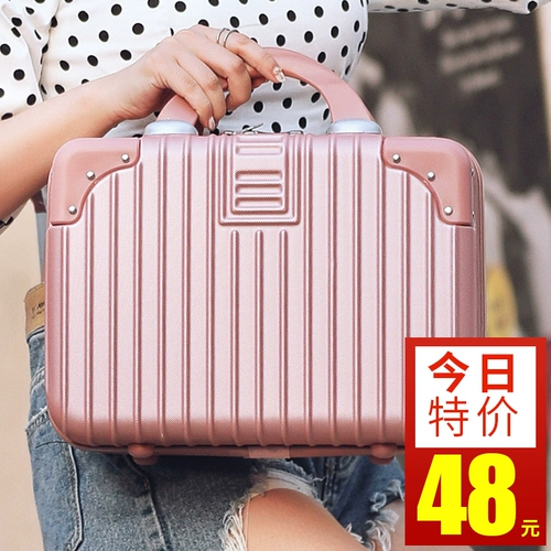 Портативный чемодан, коробка, портативная маленькая сумка-органайзер, сумка, в корейском стиле, 14 дюймов