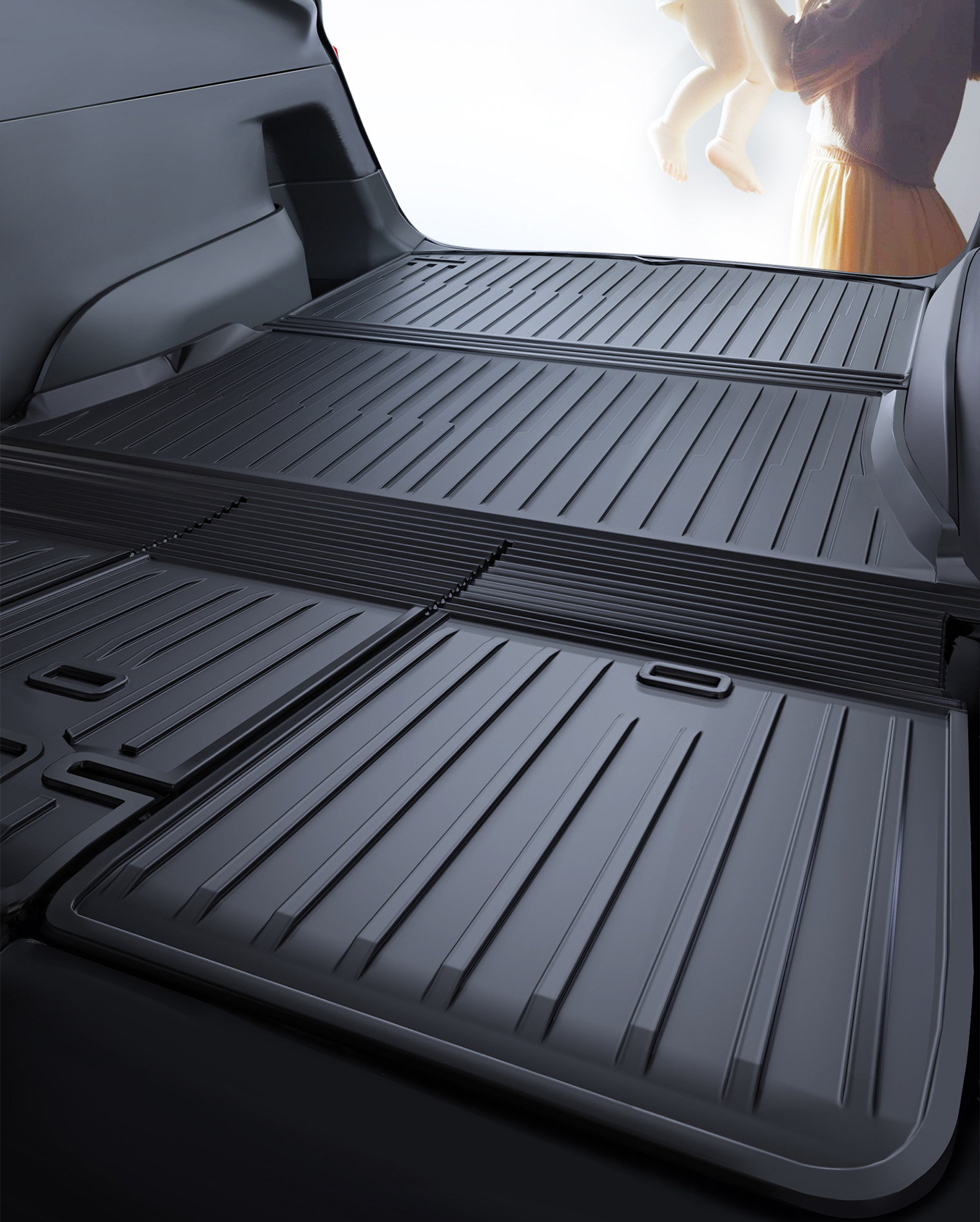 Suitable for the Updated Version of Tesla Model Y Trunk Mat, Tpe Front and Rear Trunk Mats, Modified Interior Accessories Wholesale