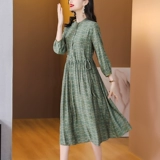 Осеннее платье, корсет для матери, юбка, большой размер, в цветочек, 2025 года, в западном стиле