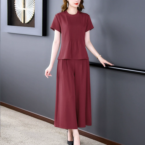 Летний шелковый комплект для отдыха для матери, большой размер