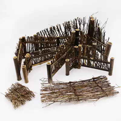Japanese and Korean cuisine hand-woven bamboo small fence sushi tray bamboo silk tea table decoration bamboo screen ornaments