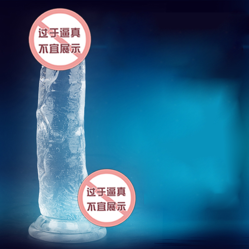 Spice Stick Transparent Crystal Simulation Yang Fake Penis Electric Climax Female with masturbator Adult Sex Supplies