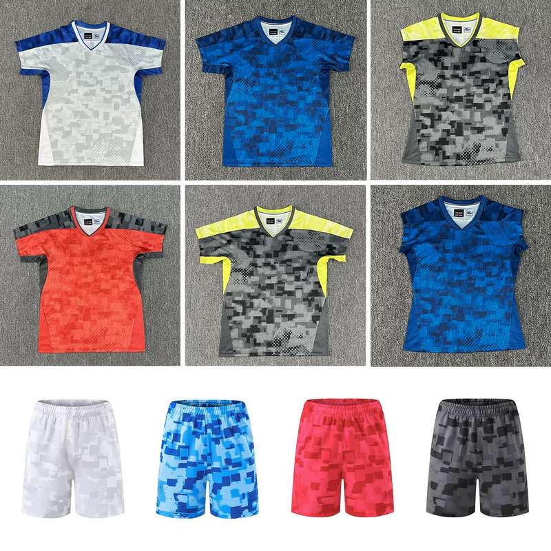 2026 New Badminton Uniform Competition Uniform Japan Team Sports Quick-Drying Blue White Black Red Camouflage Short-Sleeved T-Shirt Shorts