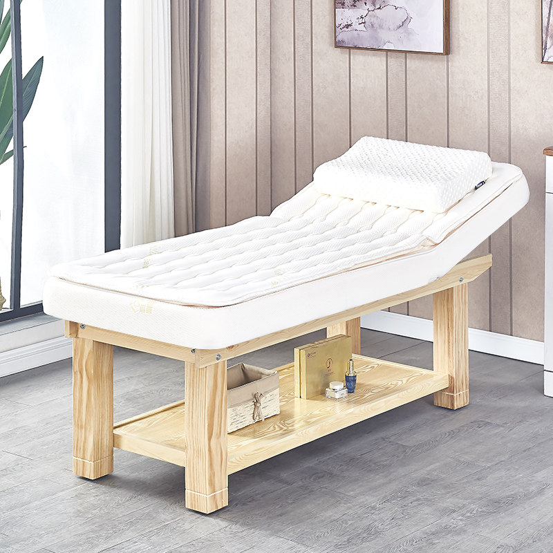 Solid wood beauty bed Latex bed Beauty salon special home tattoo embroidered eyelashes bed massage bed massage physiotherapy bed customization
