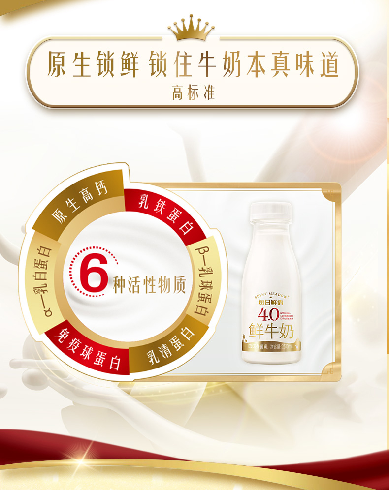 蒙牛 每日鲜语 高端全脂奶 250ml*12瓶 巴氏杀菌 图4