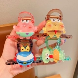 Поролоновая детская милая заколка-крабик, летний мультяшный хвостик, акула, безвредная заколка для волос, шпильки для волос, аксессуар для волос, не повреждает волосы, в корейском стиле