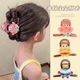 Поролоновая детская милая заколка-крабик, летний мультяшный хвостик, акула, безвредная заколка для волос, шпильки для волос, аксессуар для волос, не повреждает волосы, в корейском стиле
