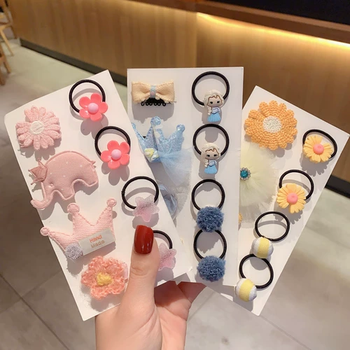 Детская резинка для волос, безвредный детский аксессуар для волос для принцессы, милая заколка для волос, не повреждает волосы