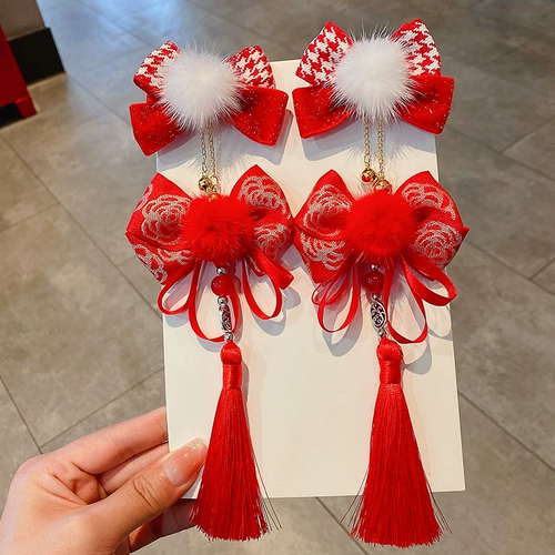 Аксессуар для волос с бантиком, детская заколка для волос, ханьфу, детские шпильки для волос, китайский стиль