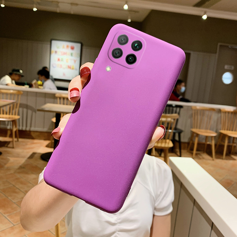 Samsung F62 [Purple] Solid Frosted Soft ShellSolid color Frosting Samsung M62 Mobile phone shell ultrathin Fall prevention Soft shell F62 All inclusive camera lens smart cover samsung Internet celebrity Women's money m62 Simplicity f62 high-grade business affairs Men's Shell 5g tide New products