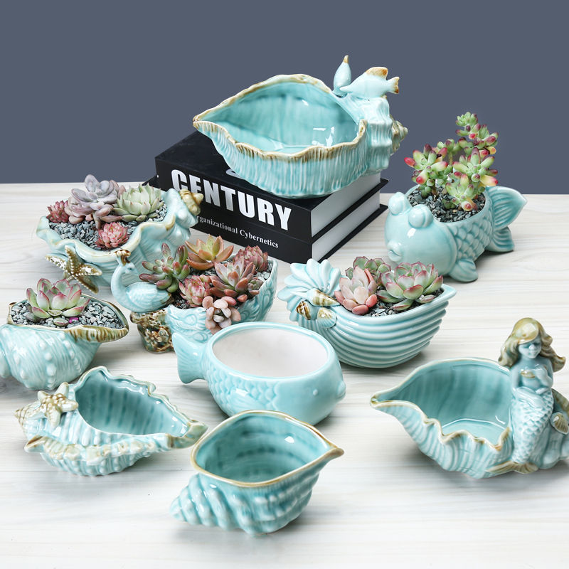 Creative and Unique Nordic-Style Succulent Flower Pots in Large, Medium, and Small Sizes, Ceramic Thumb-Sized Plant Pots, Special Clearance Sale