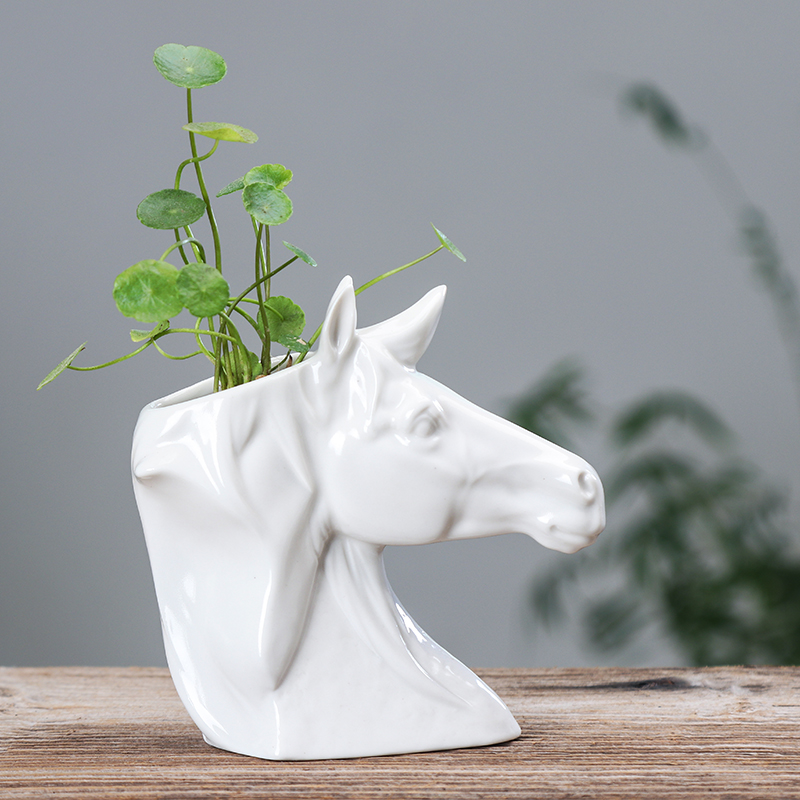 Other grass cooper hydroponic vases, ceramic creative move cartoon white water raise a flower pot sitting room desktop flowers planted
