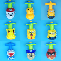 Cartoon children outdoor luminous colorful rotating music Lightning colorful male and female children gift gyro toy