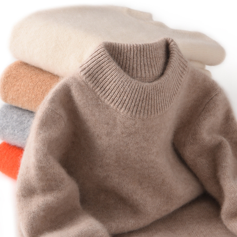 Children's Half-Turtleneck 100% Pure Wool Sweater, Thickened Wool Base Layer for Boys and Girls, Medium-Neck Sweater for Older Kids and Babies Children's Half-Turtleneck 100% Pure Wool Sweater, Thickened Wool Base Layer for Boys and Girls, Medium-Neck Sweater for Older Kids and Babies