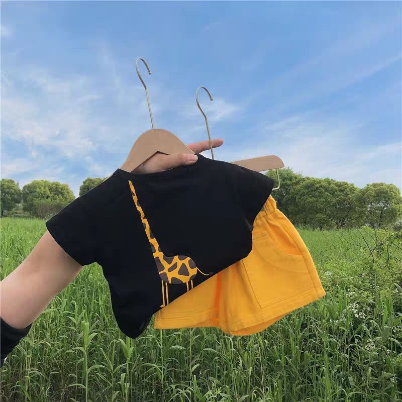 Baby summer suit boys and girls summer short sleeve shorts two-piece set of small children's set summer yangqi children's set