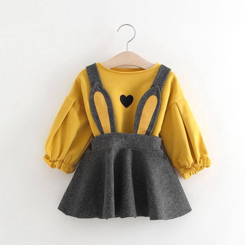 Children's suit Girls 2019 autumn new children's clothing female baby spring and autumn children 0-3 years old infant clothes
