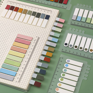 ins Wind Label Index Stickers Stationery Sticky Notes Creative Indicator Fluorescent Markers Korean Sticky Note Book Cute Fresh Marking Notes Tearable Student Bookmark Paper