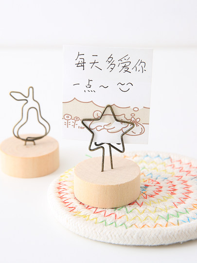 Girly Heart Ins Note Clip Cartoon Ornament Photo Clip Cute Clip Message Clip Decorative Desktop Vertical Creative Clip Postcard Business Card Display Small Bracket Label Clip