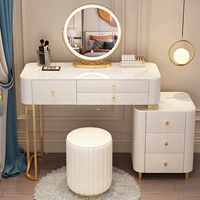 Сплошной древесина рис белый 100см Стол+Шкаф+умное зеркало+круглый стул