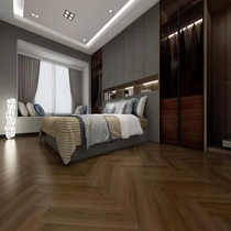 Natures laminate flooring hazy walnut black walnut color herringbone visual feast high-end atmospheric American style