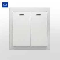 Oup Switch Socket panel 86 Type of concealed 5-hole 23 plug-in with switch for home 86-Double switch (white)
