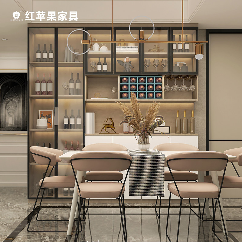 Red Apple Full House Custom Custom Dining Cabinet Dining Room Cabinet Side Cabinet Dining Room Table Matching Cabinet Eco-friendly Custom Appointment Gold