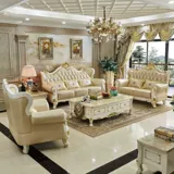 Кожаный диван Qiyu в европейском стиле, средняя и большая квартира, гостиная, комбинация первого слоя из воловьей кожи 123, диван из массива дерева, резная кожа, искусство