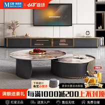 Kaimiao TV cabinet living room household small apartment modern simple new solid wood paint cream style slate TV cabinet