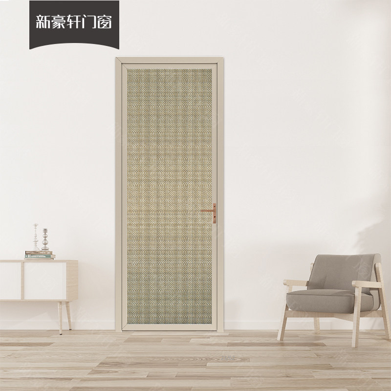 New Hauxuan Doors And Windows 45 Flat Open Aluminum Alloy Bathroom Bedroom Indoor Partition Soundproof Glass Door Narrow Side Sanitary Door