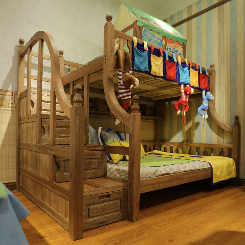 SUNSHINE BABY Sunshine Barbino sandalwood Twin Beds Terraced Twin Beds STEP DOUBLE BED