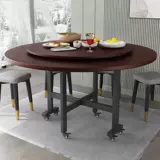 Ouya Yijia складной круглый стол обеденный стол бытовой круглый настольный многофункциональный обеденный стол на 10 человек обеденный стол круглый из ДСП из массива дерева