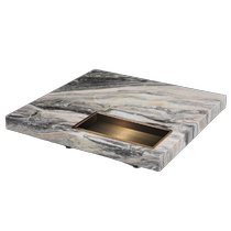 Yunxin Venetian Brown Marble Coffee Table Modern Simple Natural Luxury Stone Boteco Minimalist Coffee Table Living Room Home