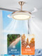 Hong Kong-Style Invisible Fan Light, Living Room Chandelier, Nordic Light Luxury Smart Invisible Bedroom Dining Room Integrated Crystal Fan Light
