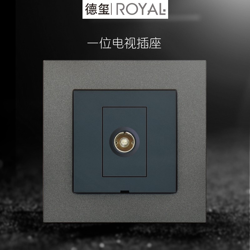 Space-based TJ switch socket panel Dexi antenna TV TV interface with lightning protection panel metal bezel 86