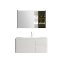 TOTGG makeup smart mirror cabinet wash basin cabinet combination modern minimalist bathroom ceramic integrated basin bathroom cabinet