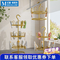 Bibeimu rotating shoe rack outdoor balcony home dormitory simple slipper rack floor-standing drying shoe storage artifact
