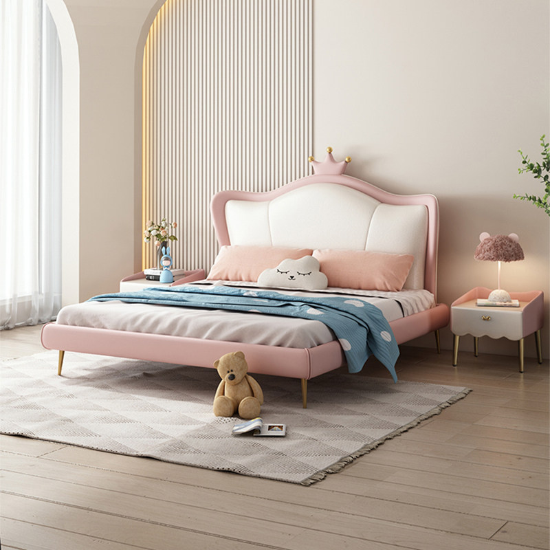 Spa Guest Crown Pink Princess Bed Modern Girl Child Bed Girl Dreamnet Red Bed Small Family Type Children Bed
