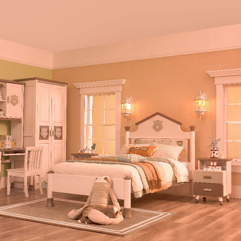 Blue Blue Tribe Annickburg Teen Children's Furniture solid wood bed Nightstand Wardrobe Wardrobe