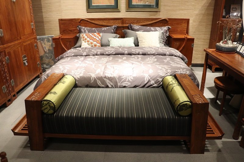 Ronglin Kyocera Hedgehog Purple Sandalwood (Pterocarpus erinaceus) Trapezoidal Guido's tatami solid wood sculpted flowers-Taobao