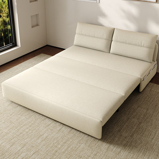 GREMOR2025 новый складной раскладной диван-кровать в современном минималистском стиле для небольших квартир, 1.2m в одном, кремового цвета, двойного назначения.