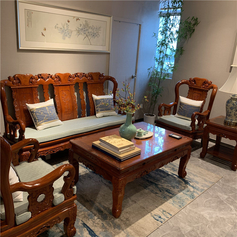 The Friends are Home Grand Fruit Purple Honolulu (Pterocarpus macarocarpus) Six sets of 100-son rich sofa