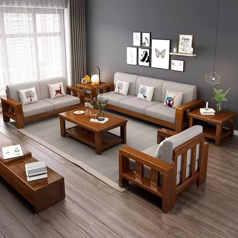 雅麦嘉 Modern and minimalistic sofa from natural wood, furniture