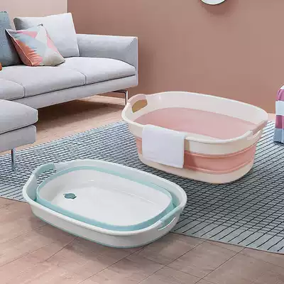 Cabe folding basin plastic laundry washbasin household small basin foldable portable travel compression contraction Basin