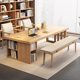 Yuemi Youpin mesa de tablero grande de madera maciza, mesa de comedor para el hogar, oficina, mesa de estudio, sala de estar, escritorio largo grande, librería, banco de trabajo