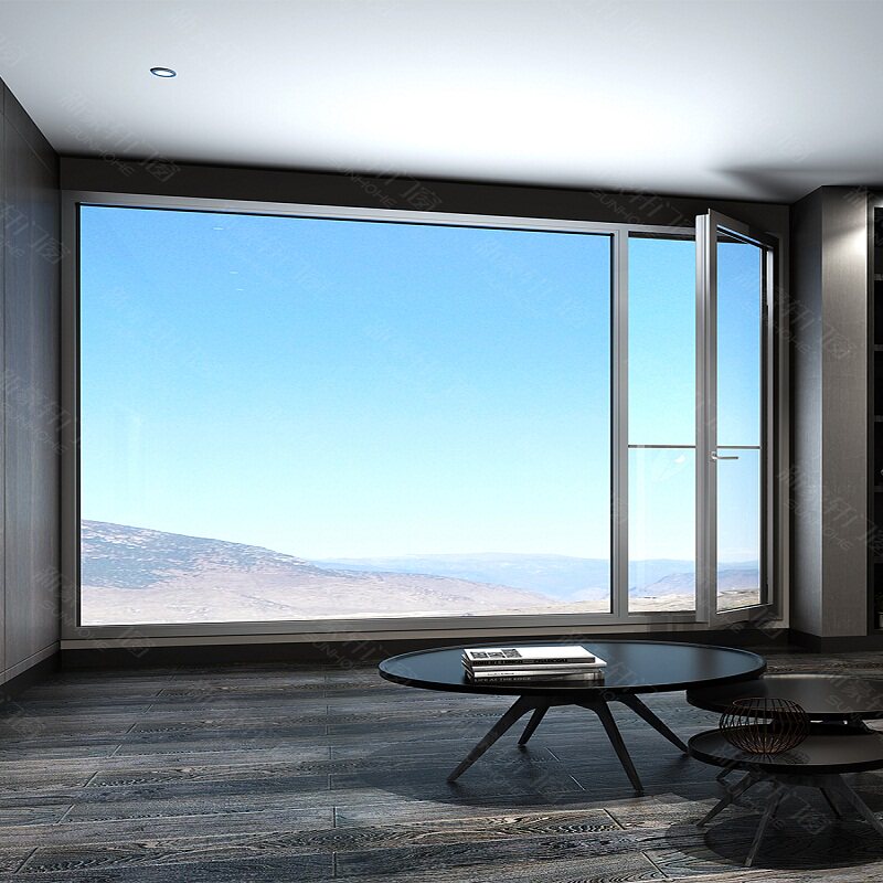 New Hoxuan doors and windows Stuttgart 78 System aluminum alloy window in the open and down floor Broken Bridge Aluminum Casement Window-Taobao