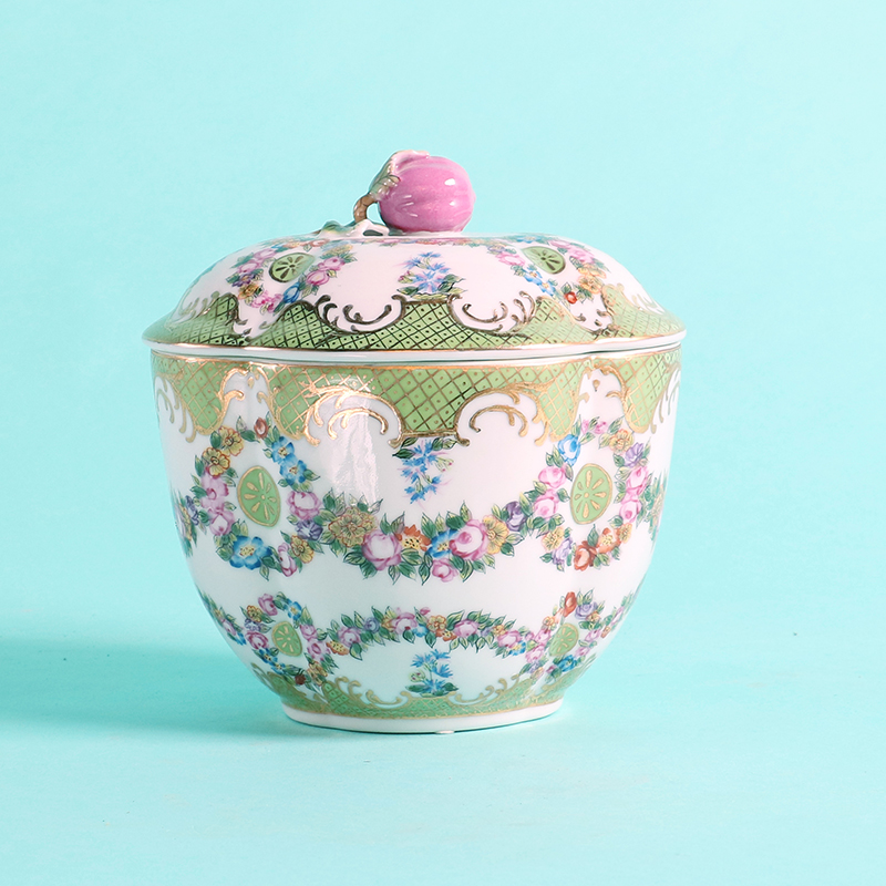 GERODI ceramic decorative box storage box dried fruit box tea can bookcase display cabinet decoration artwork