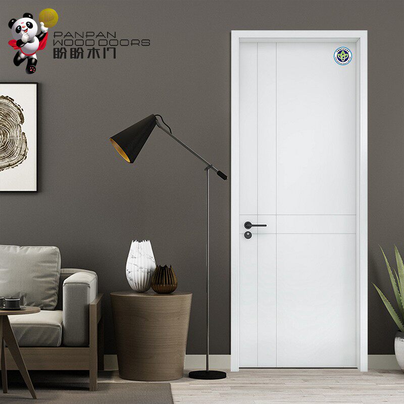 Panpan Wooden Door Bedroom Bathroom Solid Wood Composite Indoor Room Door Household Custom PPD-082 Beichen Shopping Mall