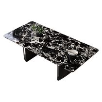 Pingfei light luxury black rose luxury stone dining table Italian minimalist restaurant dining table and chair combination natural marble dining table